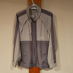 Gray and Black Windbreaker Jacket